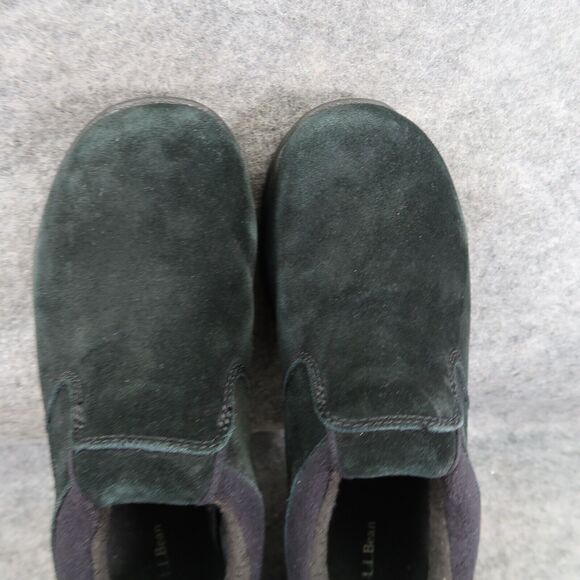 LL Bean Shoes Womens 7 Slip On Moc Insulated Comfort Leather Arctic Grip Black - Picture 8 of 15